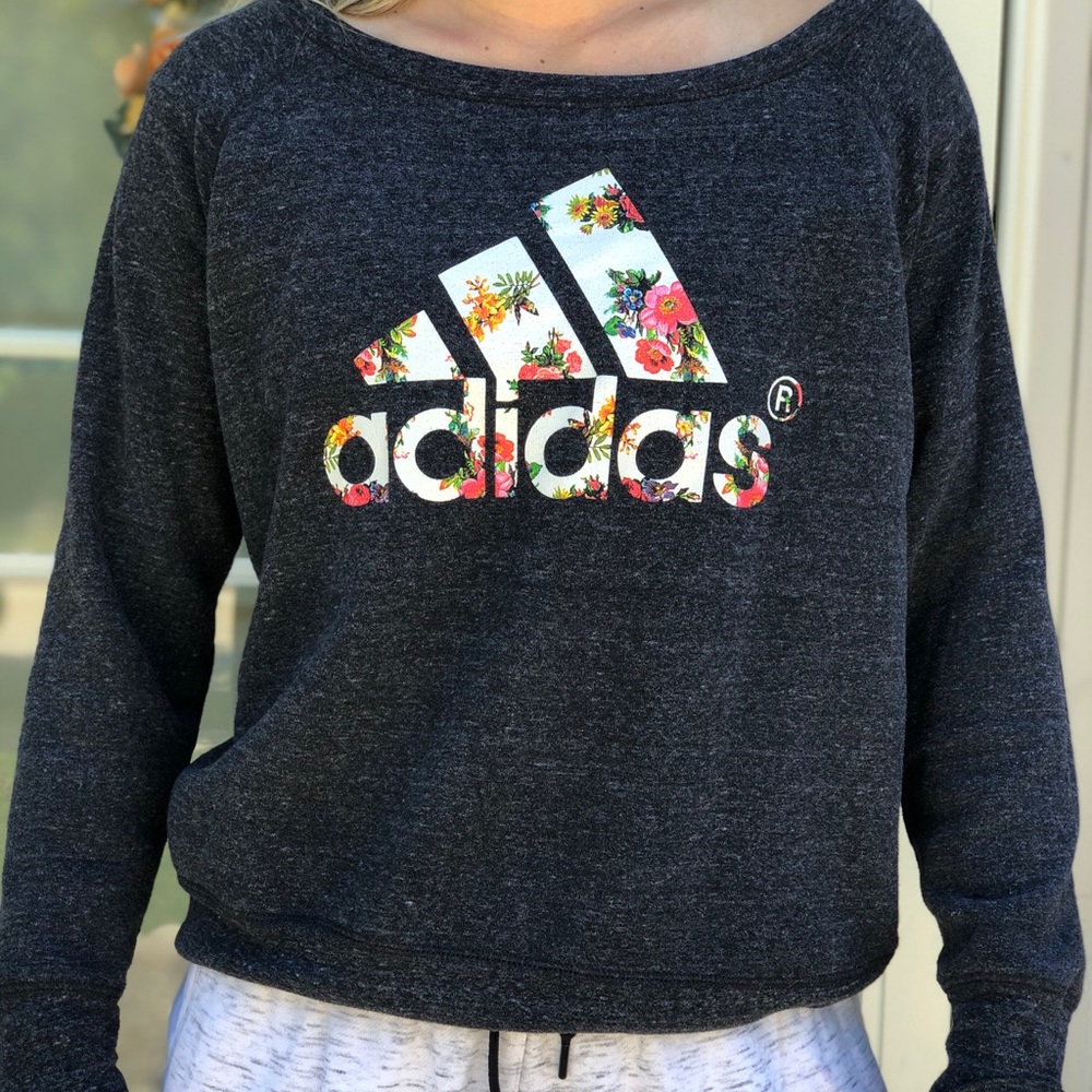 Adidas wide neck crew